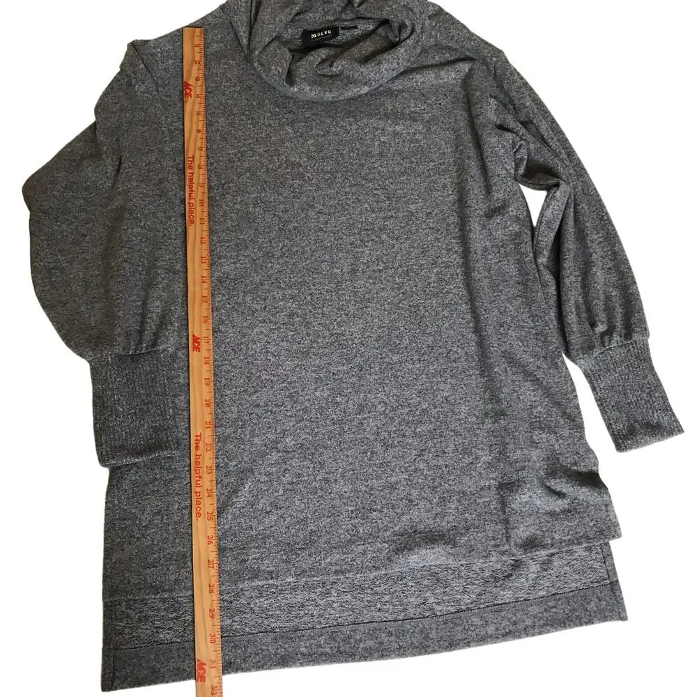 MAEVE by ANTHROPOLOGIE Heather Gray Knit Cowl Neck Top OB1441150 Women's Medium